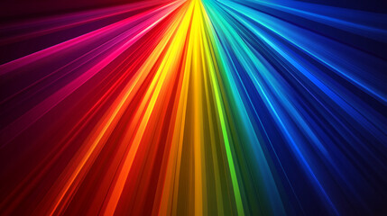 Fototapeta premium Vibrant rainbow rays create dynamic visual display in abstract artwork
