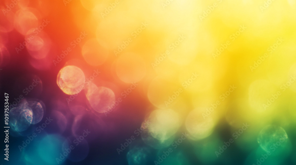 Poster colorful abstract background showcasing vibrant hues in a soft bokeh style
