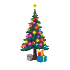 Fototapeta premium christmas tree and gifts