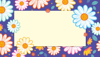 Obraz premium frame with flowers