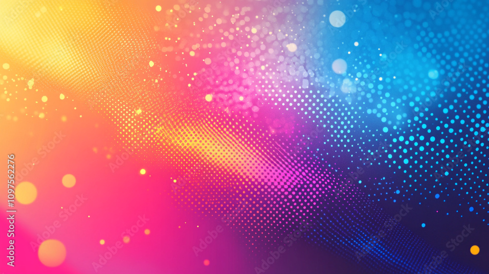 Poster colorful abstract background with vibrant gradients and bokeh effects for design projects
