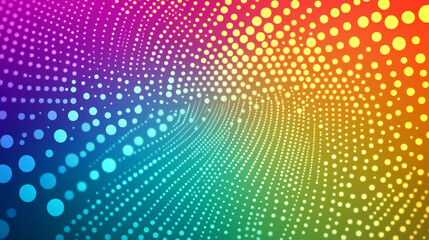 Fototapeta premium Colorful dot pattern creating a vibrant visual effect in abstract design