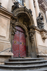 Obraz premium Gateway to St. Nicholas Church in Prague, Czech Republic
