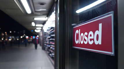 Closed boutique storefront with elegant window display, symbolizing the end of a day and the anticipation of a new beginning