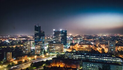 Fototapeta premium Night view of a developed city 