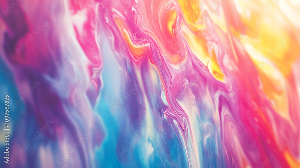 Poster abstract colorful patterns swirl together in vibrant hues and textures on canvas