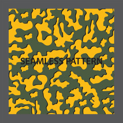 Camouflage seamless pattern, abstract shapes and texture background