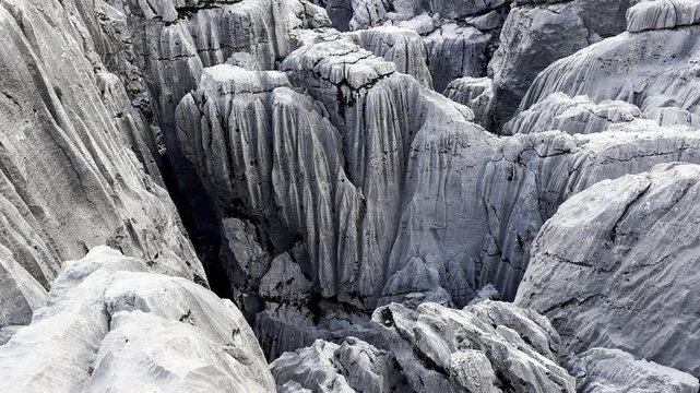 dangerous, impassable deep pits and rocks