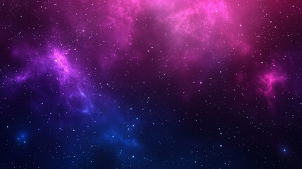Naklejka premium Vibrant cosmic backdrop with swirling purple and blue nebulae illuminated by distant stars