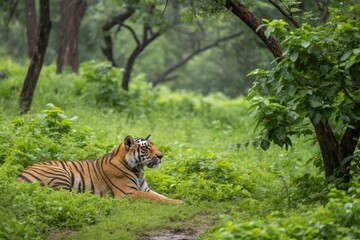 Tiger in the jungle