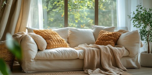 Cozy Autumnal Living Room Interior Design