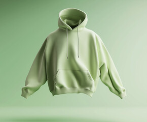 Green Olive Sweatshirt Mockup 3D on green Background