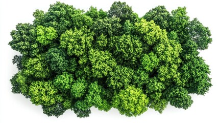 Aerial View of Lush Green Forest Canopy