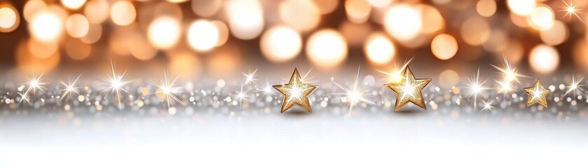 A sparkling star set, starburst effect, glowing white and golden highlights, isolated on white background