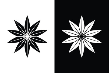 Elegant Star Anise Symbol. Minimalist Spice Icon for Seasonal Themes