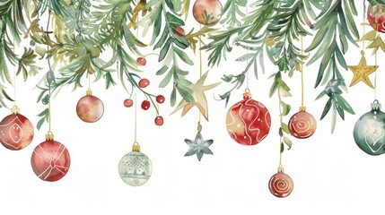 Festive holiday decoration illustration