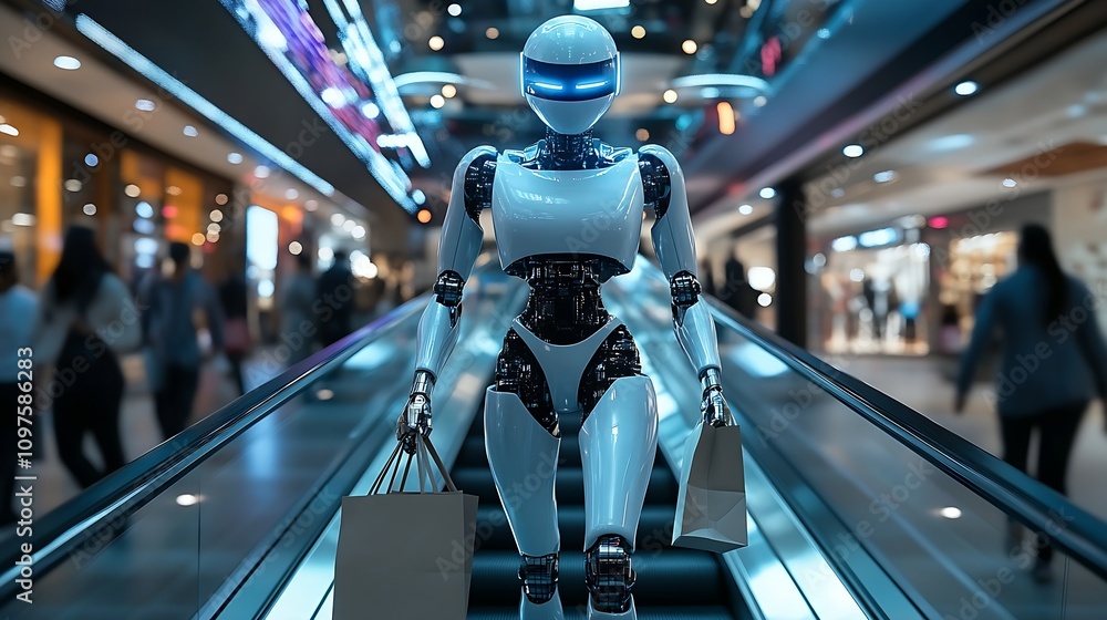 Poster Advanced Humanoid Robot Shopping in Cutting-Edge Mall Environment : Generative AI