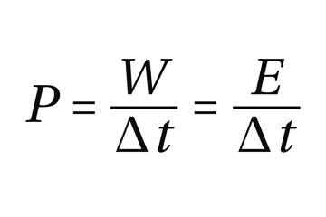 Power Formula on the white background. Education.  School. Formula. Vector illustration.