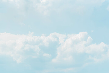 Cloudscape of natural sky with blue sky and white clouds in the sky use for wallpaper background in concept dreamy, heaven or freedom in life