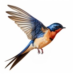 Fototapeta premium Barn swallow bird bluebird.