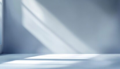 Light Blue Minimalist Background with Soft Diffused Light and Gentle Shadows for Product Presentation