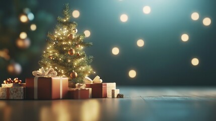 A Christmas tree with a bunch of presents underneath it