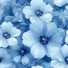 Fototapeta premium Floral pattern design nature-inspired art digital background serene environment abstract viewpoint aesthetic beauty