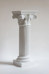 Obraz premium Pedestal on white background