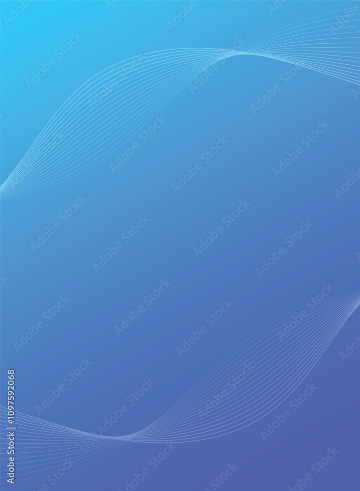 Poster abstract blue background with flowing lines. dynamic waves. vector illustration.