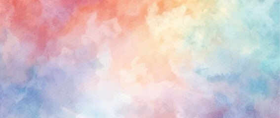 watercolor paint background design with colorful orange pink borders and bright center. colorful rainbow watercolor splash background frame
