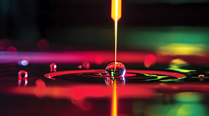 Naklejka premium High-Speed Capture of Splitting Water Droplets