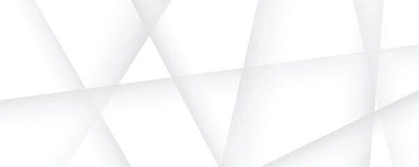 Fototapeta premium Minimal white background. Abstract white gradient color geometric shape decoration. Use by banner, poster, magazine, element, decoration, pattern.