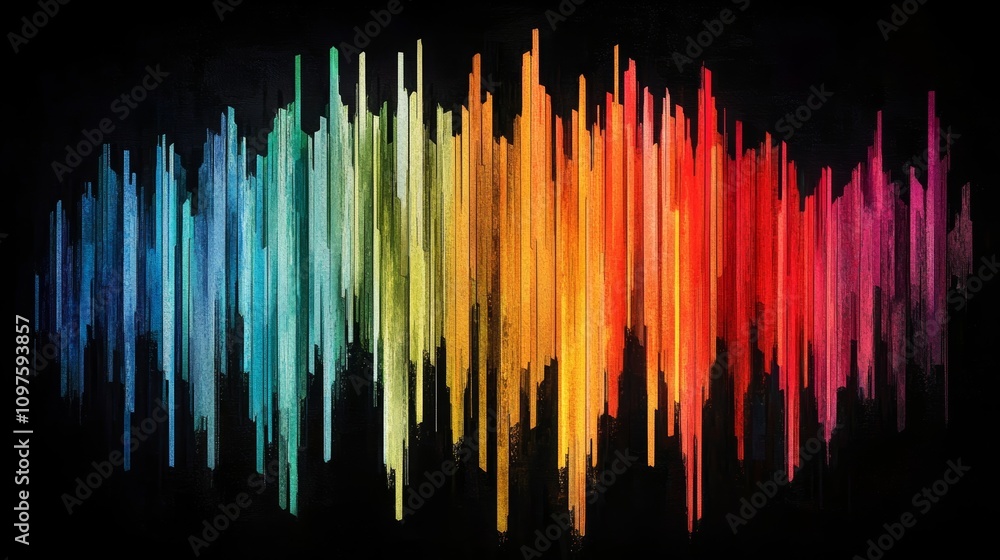 Aufkleber exploring dynamic color spectrums in modern