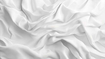 Fototapeta premium A white fabric with a pattern of waves and ripples