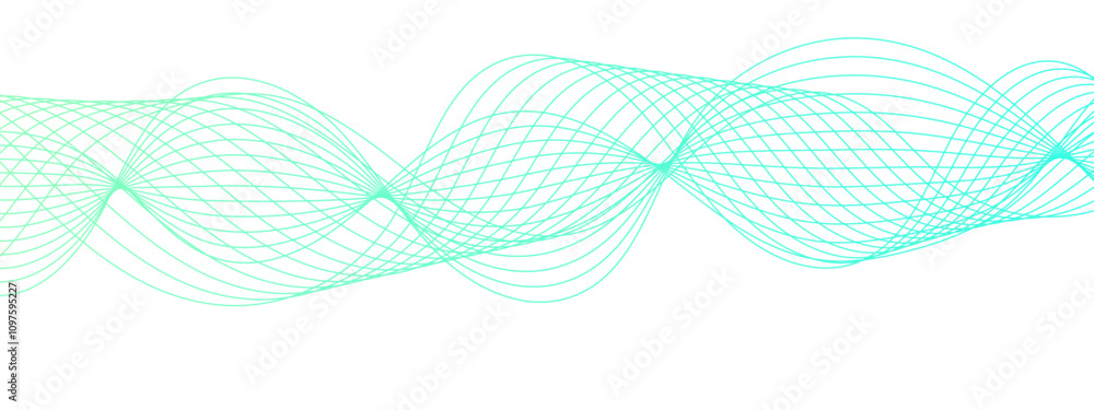 Aufkleber abstract colorful modern stream wave line transparent background. curved wavy lines tech futuristic 