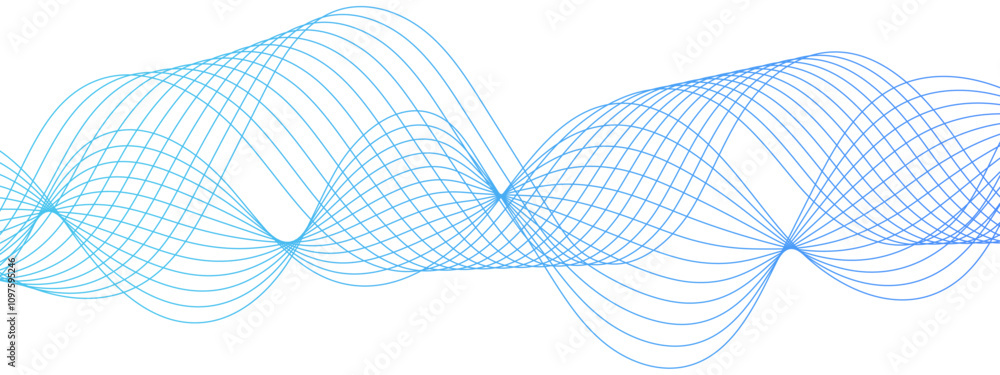 Aufkleber abstract colorful modern stream wave line transparent background. curved wavy lines tech futuristic 