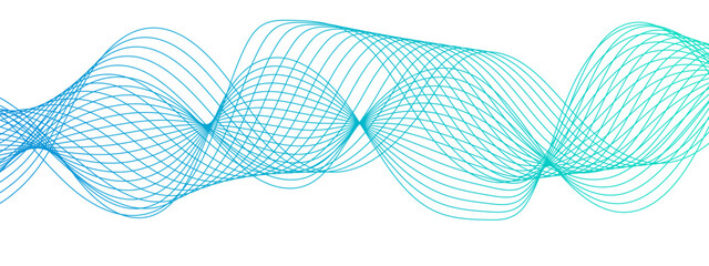 Abstract colorful modern stream wave line transparent background. Curved wavy lines tech futuristic motion background. Smooth curves to represent different sounds. Design used for banner, template, 