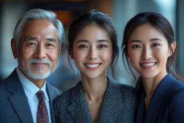 Corporate seniors in Asia-Pacific business meetings,