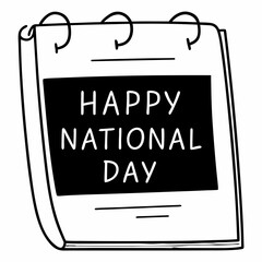 happy national day illustrations vector art isolated white background 