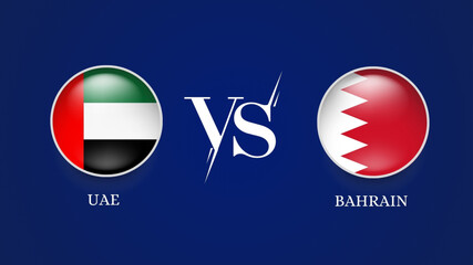 uae vs bahrain broadcast template for ICC Men's T20 World Cup Asia Sub Regional Qualifier 2024. vector illustration