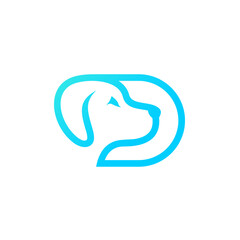 D and dog logo