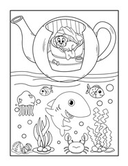 teapot coloring page