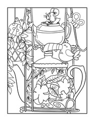 teapot coloring page