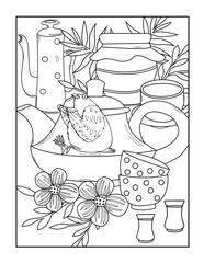 teapot coloring page