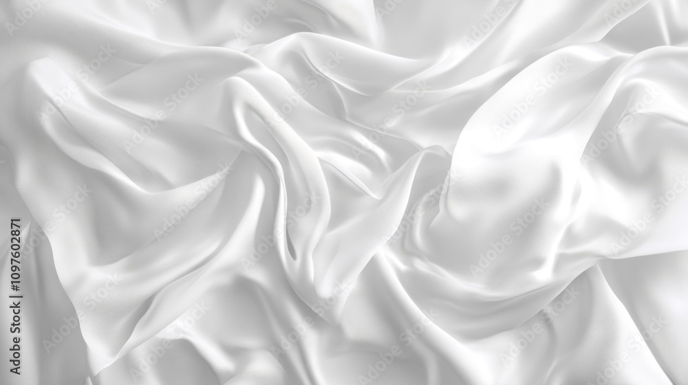 Poster a white fabric with a pattern of zigzags
