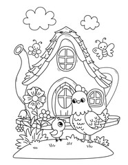 teapot coloring page