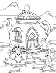teapot coloring page
