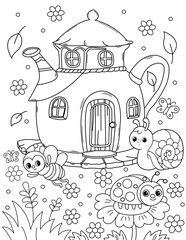 teapot coloring page