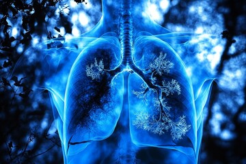 Surreal Lung X-ray and Forest Nature Interconnection in Medical Imaging
