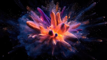Fototapeta premium Stunning fireworks in vibrant colors, bursting into creative shapes for an extraordinary New Year display